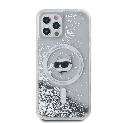 3. Karl Lagerfeld Liquid Glitter Choupette Head MagSafe Case for iPhone 12 / 12 Pro - Transparent