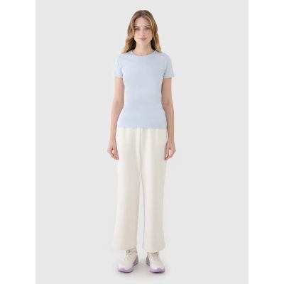 5. Women's slim T-shirt with modal 4F 4FWSS25TTSHF1995-34S