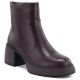 Women's leather ankle boots on a burgundy platform D&A S.Barski CR62-3369