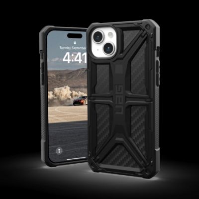 2. UAG Monarch case for iPhone 15 Plus - black carbon