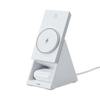 3. Choetech T600 15W 3in1 Inductive Charging Station - White