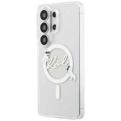 2. Karl Lagerfeld IML KC Script MagSafe Case for Samsung Galaxy S26 Ultra - Transparent