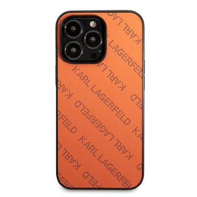 3. Karl Lagerfeld Perforated Allover Case for iPhone 13 Pro / 13 6.1" - Orange