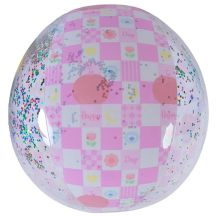 INFLATABLE BEACH BALL 50CM PINK GLITTER 53197