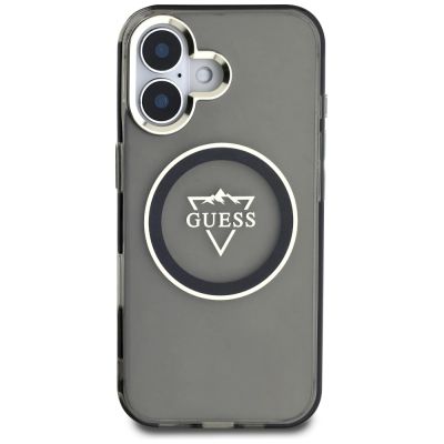 3. Guess IML Metal Mountain Logo MagSafe case for iPhone 16 - black