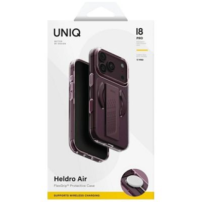 9. Uniq Heldro Air Magclick Charging case for iPhone 18 Pro / 17 Pro - burgundy