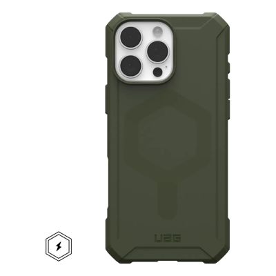 6. UAG Urban Armor Gear Essential Armor MagSafe Case for Apple iPhone 16 Pro Max Olive Gray (Clear)