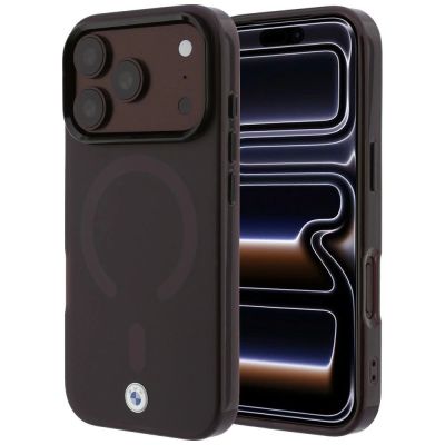 BMW Sign Frosted IML & Metal Logo MagSafe Case for iPhone 18 Pro Max / 17 Pro Max - Burgundy