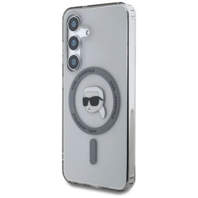 2. Case Karl Lagerfeld Button Karl Head Printed Logo MagSafe Samsung Galaxy S25 black