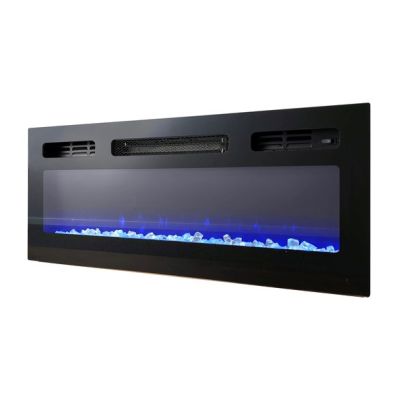 7. EVA TV cabinet with electric fireplace 180x40x52 graphite/glossy graphite