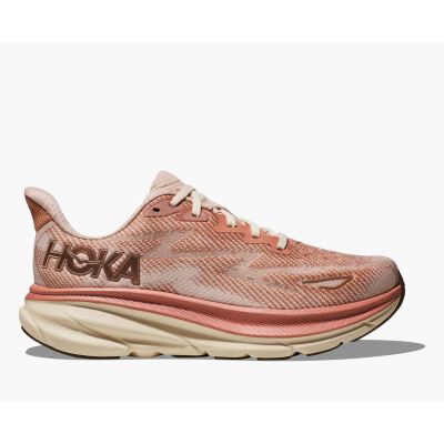 HOKA Clifton 9 Sandstone/Cream Women's Running Shoes (1127896‑SNC)