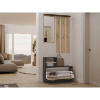 3. WARDROBE SHOE CABINET ANTHRACITE/ARTISAN