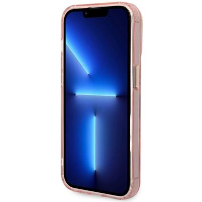 5. Guess GUHMP14XHTCMP iPhone 14 Pro Max 6.7" pink/pink hard case Gold Outline Translucent MagSafe