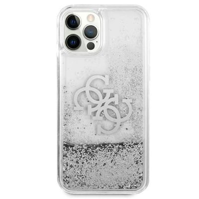 3. Guess GUHCP12LLG4GSI iPhone 12 Pro Max 6.7" silver/silver hardcase 4G Big Liquid Glitter