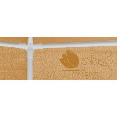 13. HEXAGONAL GARDEN PAVILION 2x2x2x2.5M WITH MOSQUITO NET BEIGE