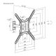 5. MACLEAN MOUNT / HANGER FOR TV OR MONITOR, MAX. 23-65", MAX. LOAD 30KG, UNIVERSAL, MAX. VESA 400X400 MC-758 N