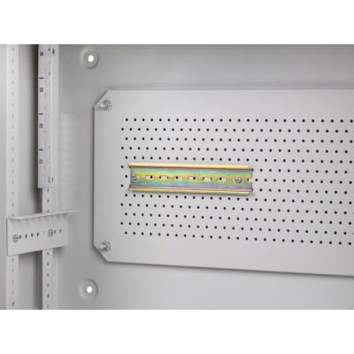 14. Lanberg rack cabinet, wall-mounted, 19" 4U+3U, 540x200, low-profile, gray (assembled)
