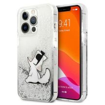 Karl Lagerfeld Liquid Glitter Choupette Fun case for iPhone 13 Pro Max 6.7" - silver