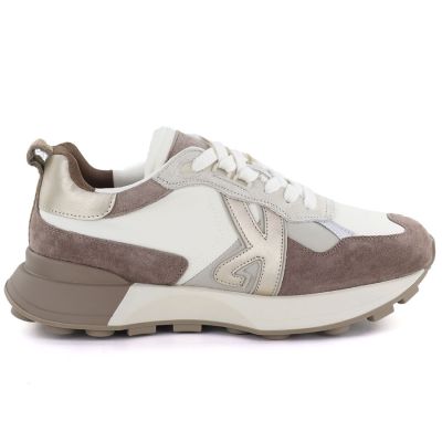2. Women's leather sports shoes beige Kobbo 66954
