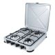 10. PROMIS KG400S GAS STOVE, 4-BURNER, SILVER