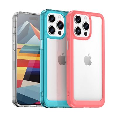 6. Reinforced case with flexible frame for iPhone 15 Pro Outer Space - blue