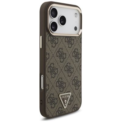 4. Guess 4G Triangle Logo MagSafe Case for iPhone 17 Pro Max / 18 Pro Max - Brown