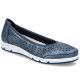 Rieker L3065-14 women's comfortable openwork blue ballet flats