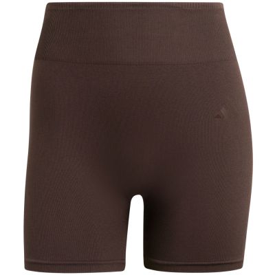 2. Women's adidas Workout Essentials Knit 4 Inch Leggings Brown KE5841