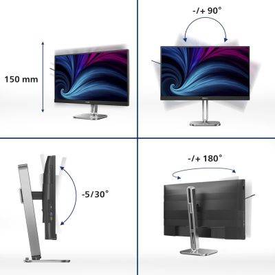 4. Philips 27B2U4601/00 computer monitor 68.6 cm (27") 2560 x 1440 px Quad HD LCD Gray