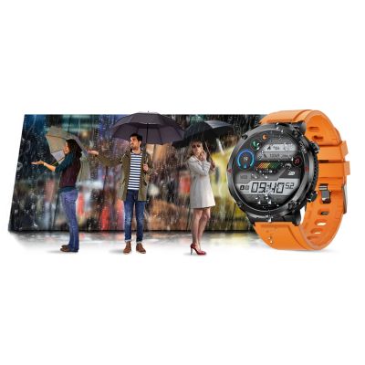 21. Gravity GT21-2 Smartwatch + Orange Silicone Strap