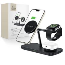 Tech-Protect QI15W-A45 3in1 Wireless Charger with MagSafe for Apple Devices - Black
