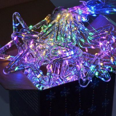 5. CHRISTMAS TREE LIGHTS LIGHT CURTAIN 200x200 CM 415LED STARS MULTICOLOR