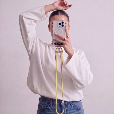 3. Tech-Protect C5SD Rope CrossBody Phone Lanyard - Yellow