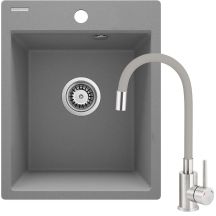 Granite sink with a single-bowl tap