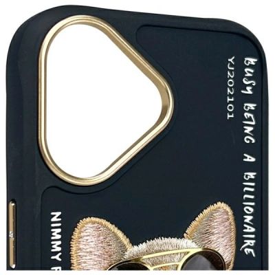 5. Nimmy Glasses Cool Dog iPhone 16 Case - Black