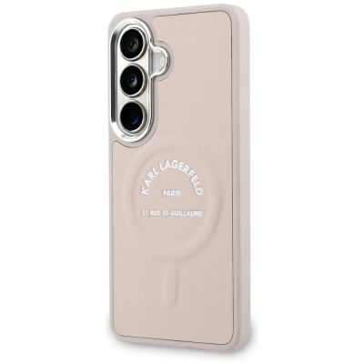 2. Karl Lagerfeld Embossed Ring RSG Logo MagSafe Case for Samsung Galaxy S26+ - Pink