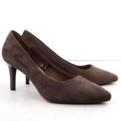 3. Chocolate suede women's pumps, Sergio Leone 1336