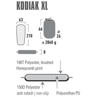 12. High Peak Kodiak XL Self-Inflating Mat 210x63x8 41131