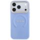 3. Guess Saffiano Peony & Ring MagSafe case for iPhone 17 Pro / 18 Pro - light blue