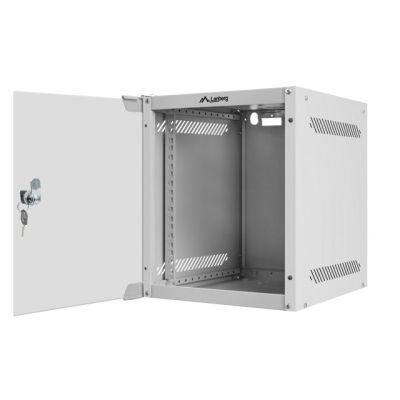 4. Lanberg WF10-2306-10S Rack Cabinet (6U; 329mm / 280mm / 310mm; Wall-Hung; Glass; 10"; Gray)
