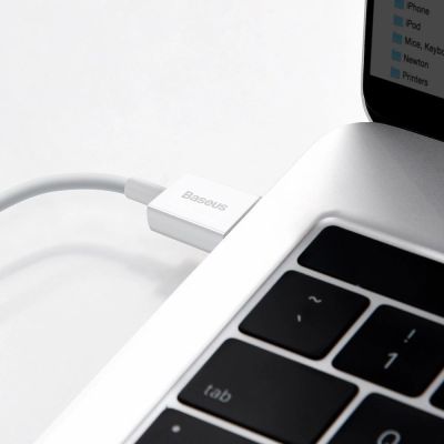 10. Baseus Superior USB - Lightning cable 2.4A 0.25 m White (CALYS-02)