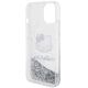 5. Hello Kitty Liquid Glitter Charms Kitty Head case for iPhone 14 - silver