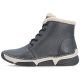 3. Women's leather ankle boots, insulated, black, Rieker 45946-00