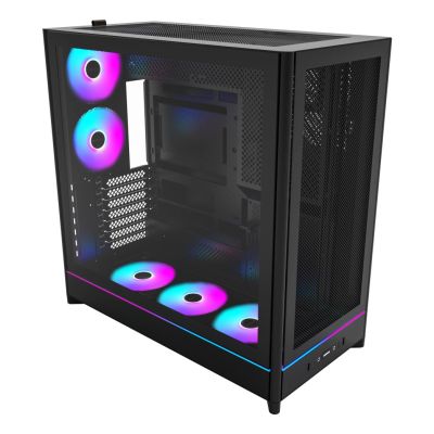 3. Montech HS01 PRO PC case, Midi-Tower, ATX, aRGB, Tempered Glass