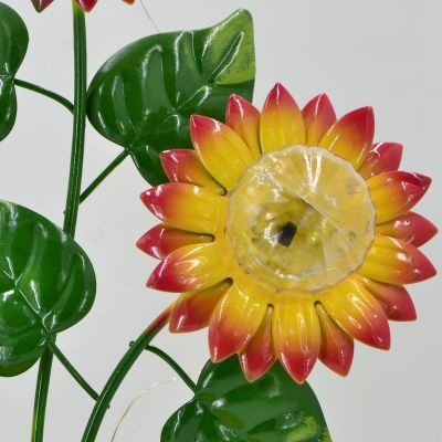 2. SOLAR SUNFLOWER LAMP IN A YELLOW PLANTER