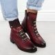 11. Women’s burgundy croc-effect ankle boots Jezzi ASA62-16