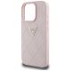 6. Guess Hot Stamp 4G Pattern Triangle Metal Logo iPhone 16 Pro Case - Pink