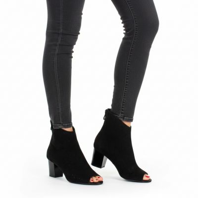 5. Women's open-toe ankle boots, black, M.Daszyński MR1954-23