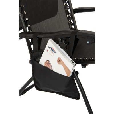 46. FOLDABLE GARDEN DECK CHAIR WITH CANOPY 173X52/65X110CM BLACK-GRAY