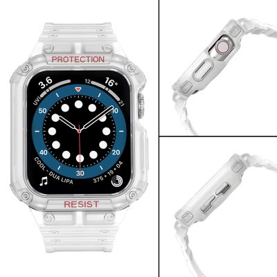 4. Protect Strap Band for Apple Watch 38/40/41mm Armored Case Strap - Transparent